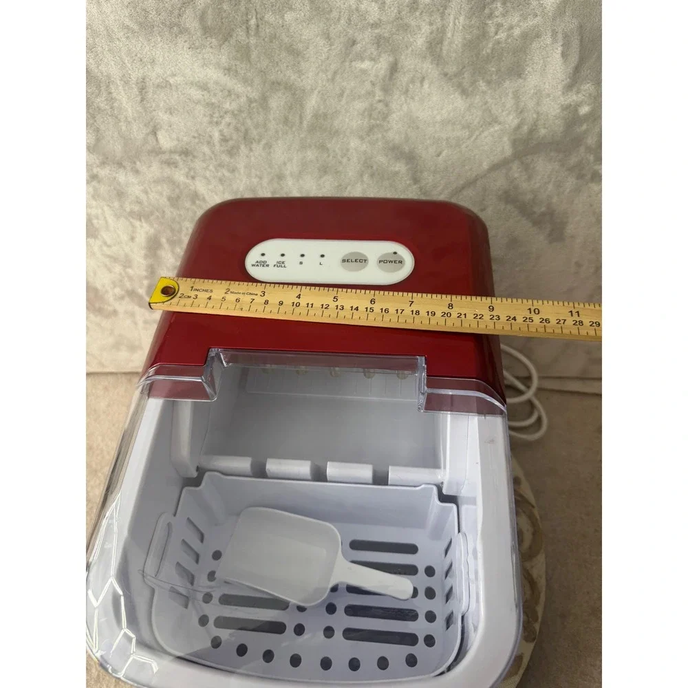 Igloo ICEB26RR Portable Countertop Ice Maker Machine Red 26lb Capacity 2.1L